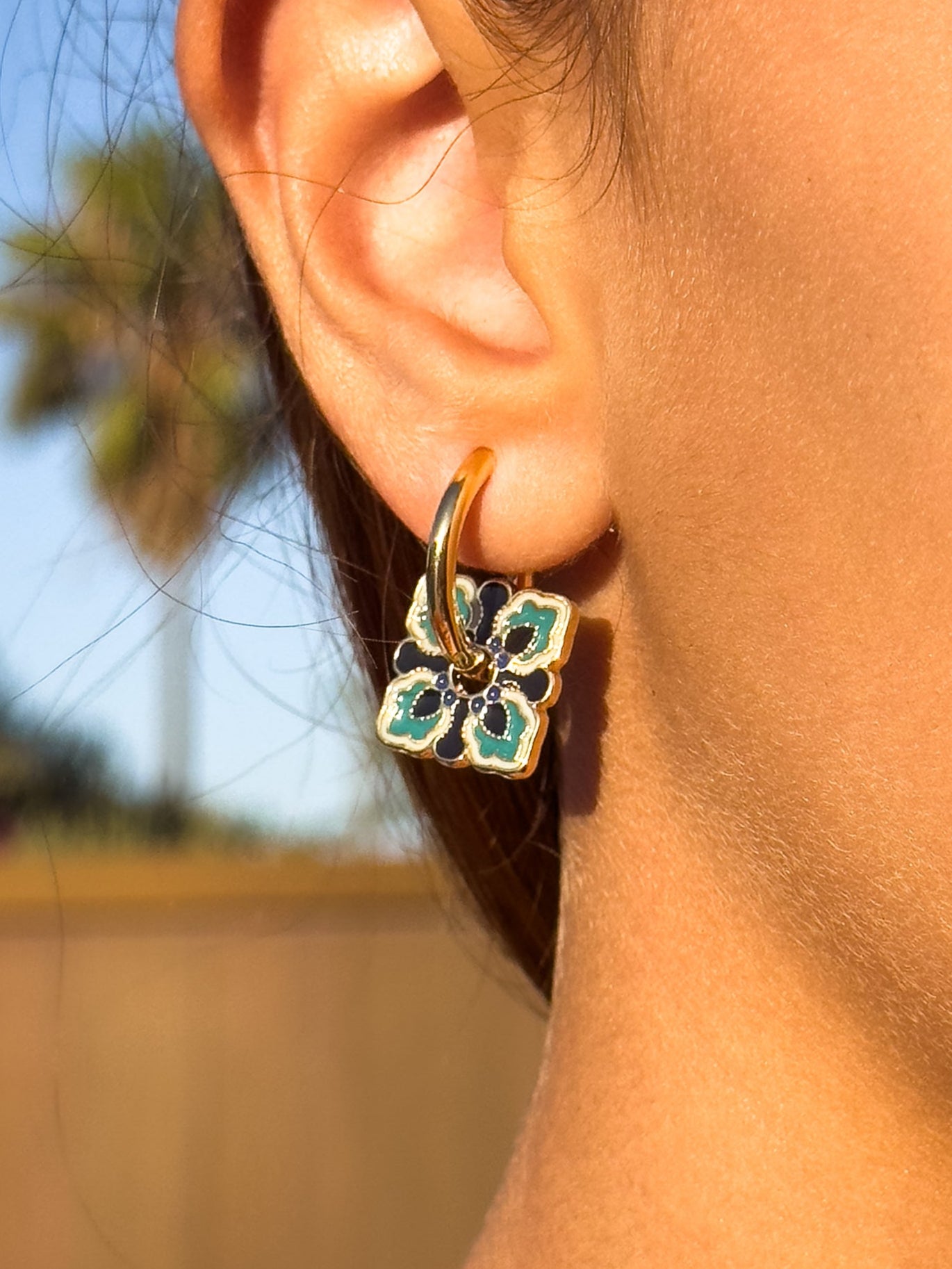 Pendientes Azul nazarí