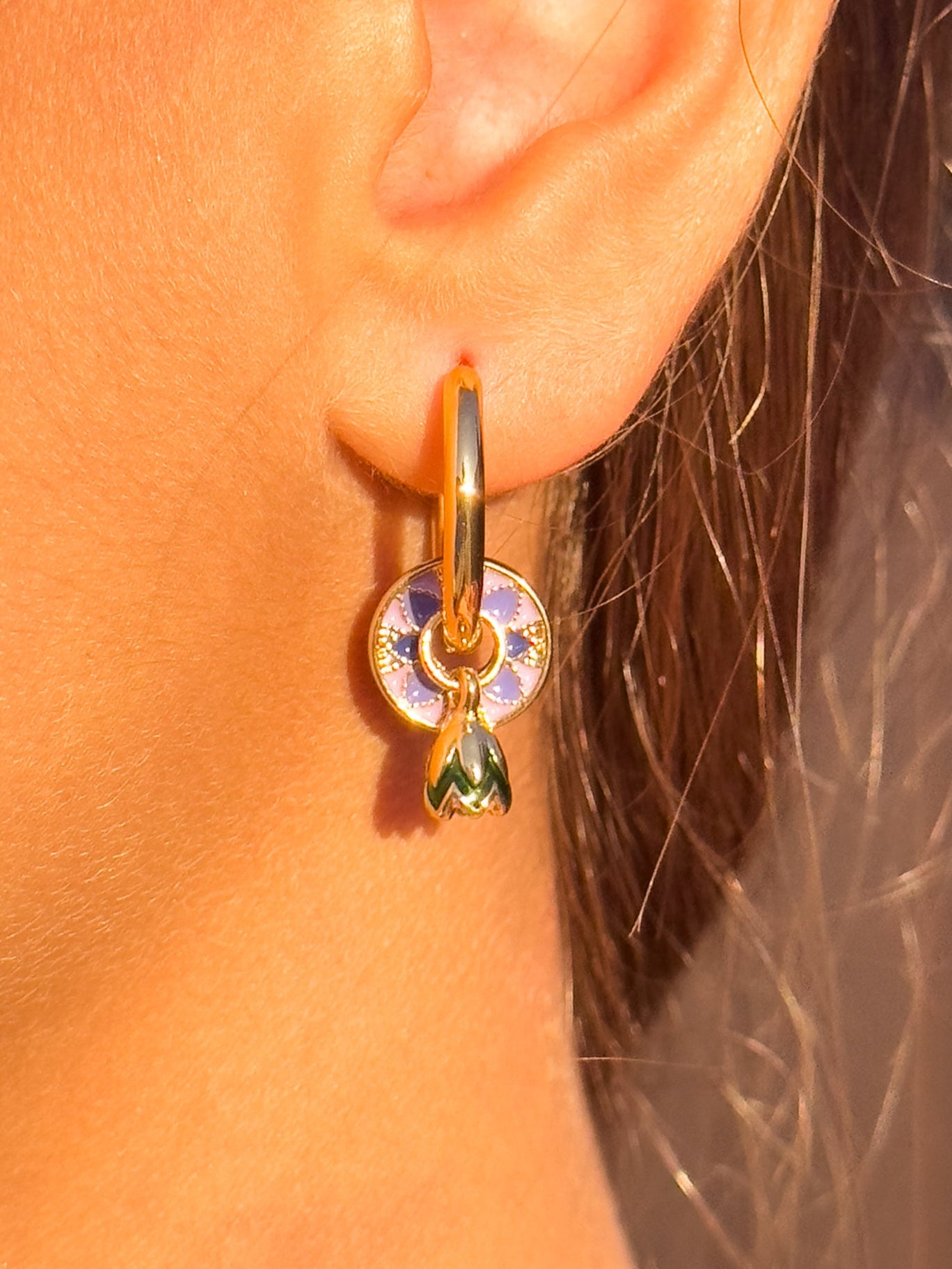 Pendientes Azul nazarí