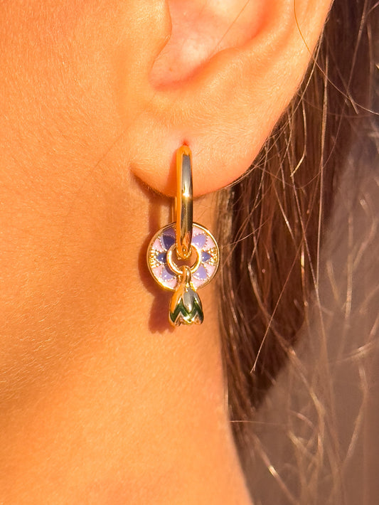 Pendientes Azul nazarí